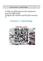 Vorschau - Interaktives Material - Extra Exercise School Things QR Codes - Seite 3