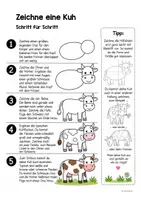 Vorschau - Mal- und Bastelvorlagen - Tiere zeichnen Schritt für Schritt - Materialpaket - Seite 2
