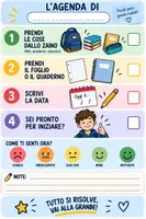 anteprima - Materiale di supporto/inclusione - Agenda visiva scolastica -Autonomia e organizzazione del materiale - Pagina di copertina