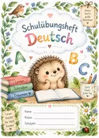 Vorschau - Mal- und Bastelvorlagen - Deckblatt für Deutsch-Schulübungsheft. mehrere Varianten + s/w - Seite 2