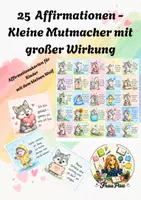 Vorschau - Anderer Materialtyp - Affirmationskarten für Kinder I 25 Mutmacher mit dem kleinen Wolf I Affirmationskarten Grundschule | Positive Affirmationen & Mutmachkarten | Selbstwert stärken I Wolfklasse - Deckblatt