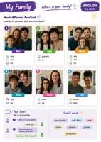 Vorschau - Arbeitsblätter - Let's Talk! Speaking Cards: my family - Deckblatt