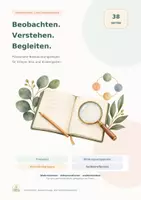 Vorschau - Anderer Materialtyp - 38 Beobachtungsbögen für Krippe & Kindergarten | Beobachten. Verstehen. Begleiten. - Deckblatt