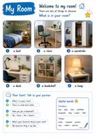 Vorschau - Arbeitsblätter - Let's Talk! Speaking Cards: my room - Deckblatt