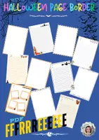 Vorschau - Arbeitsblätter - Halloween Rahmen & Schreibblätter (Free) - Deckblatt