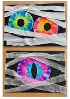 Vorschau - Mal- und Bastelvorlagen - Halloween Kunst Grundschule Herbst – Gruselaugen mit Kaffeefiltern | Chromatografie Experiment & Bastelidee Klasse 1–4 - Seite 3