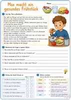 Vorschau - Arbeitsblätter - Gesundes Frühstück | Lesetext, Leseverständnis & Sachunterricht - Seite 1