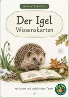 Vorschau - Arbeitsblätter - Der Igel – Wissenskarten für Klasse 2 - Deckblatt