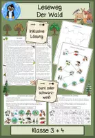 Vorschau - Spiele - Wald – Sachtext & Leseverstehen | Klasse 3–4 | Sachunterricht - Deckblatt