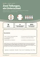Vorschau - Arbeitsblätter - Mitose und Meiose – Biologie Klasse 9/10 - Deckblatt