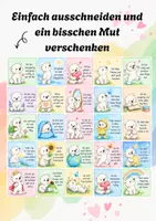Vorschau - Anderer Materialtyp - Affirmationskarten für Kinder I 25 Mutmacher mit dem kleinen Eisbären I Affirmationskarten Grundschule | Positive Affirmationen & Mutmachkarten | Selbstwert stärken I Eisbärenklasse - Seite 1
