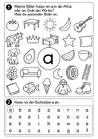 Vorschau - Arbeitsblätter - Buchstabe Aa - Seite 1