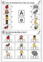 Vorschau - Arbeitsblätter - Buchstabe Aa - Seite 2