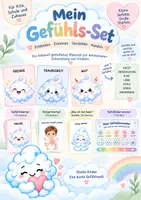 Vorschau - Fördermaterial/Inklusion - Mein Gefühls-Set☁️ - Gefühle erkennen, Körper wahrnehmen & sich selbst helfen - Deckblatt