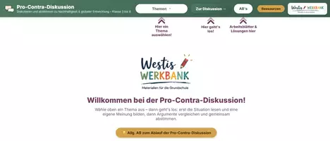 Vorschau - Arbeitsblätter - Pro-Kontra-Diskussion Nachhaltigkeit – 120 Fälle fürs Smartboard mit ABs für SuS & LoL | RLP Berlin/Brandenburg | Klasse 3–6 - Seite 1