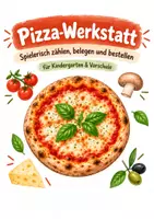 Vorschau - Stationenlernen - 🍕Pizza-Werkstatt für Kindergarten & Vorschule – Zählen, Belegen, Bestellen & Rollenspiel - Seite 1