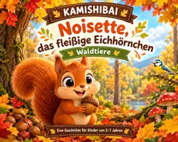 Vorschau - Bildkarten - Kamishibai – Noisette, das fleißige Eichhörnchen | Waldtiere & Herbst - Deckblatt