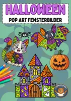 Vorschau - Mal- und Bastelvorlagen - Halloween: Pop Art Fensterbilder (Grundschule Ausmalbilder / Deko) - Deckblatt