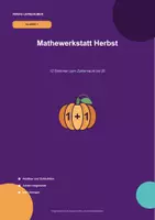 Vorschau - Stationenlernen - Mathewerkstatt Herbst | Zahlenraum 20 - Deckblatt