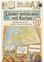 Vorschau - Stationenlernen - Länder entdecken mit Karten – Stationenlernen Klasse 3-4 - Deckblatt