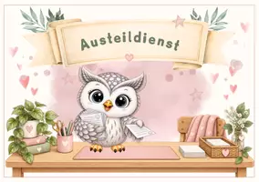 Vorschau - Anderer Materialtyp - Klassendienste Eulenklasse | 20 Dienste + Canva-Vorlage - Seite 2