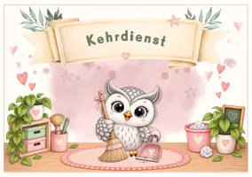 Vorschau - Anderer Materialtyp - Klassendienste Eulenklasse | 20 Dienste + Canva-Vorlage - Seite 3