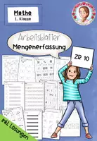 Vorschau - Arbeitsblätter - Mengenerfassung Klasse 1 | Mengen erfassen bis 10 Arbeitsblätter - Deckblatt