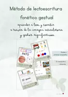 Vista previa - Hojas de trabajo - Método de lectoescritura fonético-gestual. Completo vocales y primeras consonantes. - Portada
