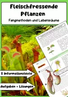 Vorschau - Arbeitsblätter - Fleischfressende: Pflanzen, Moor & Fotosynthese - Deckblatt