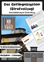 Vorschau - Arbeitsblätter - Das Gefängnissystem: JVA, Alltag & Resozialisierung - Deckblatt