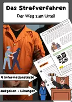 Vorschau - Arbeitsblätter - Das Strafverfahren: Ermittlungsverfahren, Anklage, Hauptverhandlung - Deckblatt