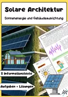 Vorschau - Arbeitsblätter - Solare Architektur: Nachhaltiges Bauen & Gebäudeausrichtung - Deckblatt