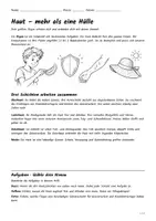 Vorschau - Arbeitsblätter - Lernposter + Arbeitsblätter zum Thema "Haut" + Lösung & MP3 + Mindmap + Infografik - Seite 1