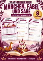 Vorschau - Arbeitsblätter - Stationenlernen Deutsch Klasse 7/8 im Paket | Sechs Stationsläufe mit Laufzettel und Lösungen - Seite 2