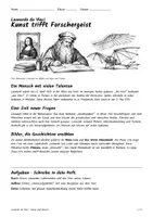 Vorschau - Arbeitsblätter - Lernposter + Arbeitsblätter zum Thema "Leonardo da Vinci" + Lösung & MP3 + Mindmap + Infografiken - Seite 1