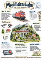 Vorschau - Arbeitsblätter - Lernplakat + AB mit Fragen zum Thema "Modelleisenbahn" + Lösungsblatt + Infografik - Deckblatt