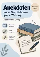 Vorschau - Arbeitsblätter - Anekdoten untersuchen - Deckblatt