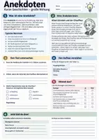 Vorschau - Arbeitsblätter - Anekdoten untersuchen - Seite 1