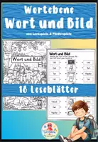 Vorschau - Arbeitsblätter - Wort und Bild - lesen auf Wortebene - Deckblatt