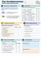 Vorschau - Arbeitsblätter - Anredepronomen richtig verwenden - Seite 1