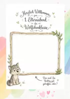 Vorschau - Anderer Materialtyp - 1. Elternabend - Willkommensgruß I 1. Elternabend Wolfsklasse I Elternüberraschung - Seite 1