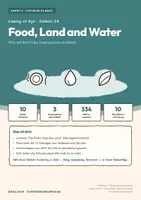 Vorschau - Arbeitsblätter - Food, Land and Water — Englisch E-Phase, Einheit 28 Was auf dem Teller liegt und was es kostet - Deckblatt