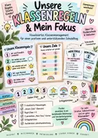 Vorschau - Fördermaterial/Inklusion - Unsere Klassenregeln & Mein Fokus | Visualisiertes Klassenmanagement mit Regel-Chips - Deckblatt