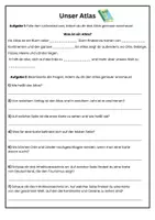 Vorschau - Arbeitsblätter - AB - Erkunde unseren Atlas - Deckblatt