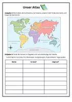 Vorschau - Arbeitsblätter - AB - Erkunde unseren Atlas - Seite 1