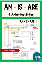 Vorschau - Arbeitsblätter - am is are Worksheets Arbeitsblätter zum Verb to be - Deckblatt