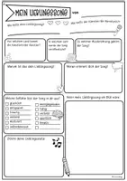 Vorschau - Arbeitsblätter - Musik fachfremd: Einführungsstunde: Mein Lieblingslied Plakat gestalten - Seite 1