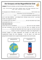 Vorschau - Arbeitsblätter - Experiment Kompass - Magnetfeld der Erde & Kompass erklärt - Seite 1