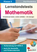 Vorschau - Unterrichtsreihen - Lernstandstests Mathematik Klasse 8 | VERA 8 Nachhilfe Förderunterricht | Bruchrechnen, Prozentrechnung, Zinsrechnung, Gleichungen, Geometrie | differenzierte Übungen Arbeitsblätter Kopiervorlagen mit Lösungen - Deckblatt
