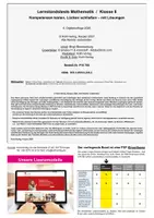 Vorschau - Unterrichtsreihen - Lernstandstests Mathematik Klasse 8 | VERA 8 Nachhilfe Förderunterricht | Bruchrechnen, Prozentrechnung, Zinsrechnung, Gleichungen, Geometrie | differenzierte Übungen Arbeitsblätter Kopiervorlagen mit Lösungen - Seite 1
